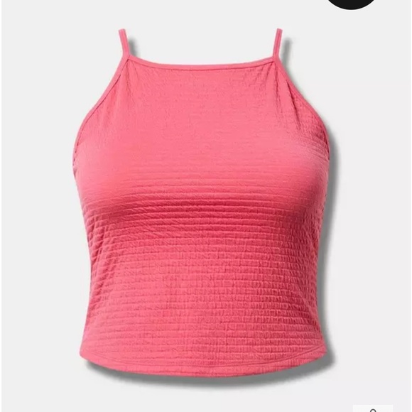 NWT TORRID Goddess Neck Crop Tank - PINK - Picture 4 of 7